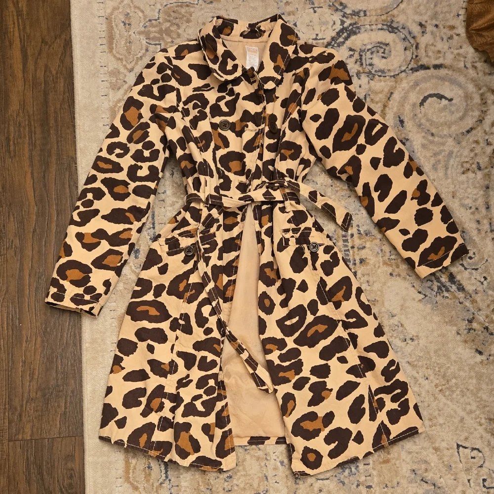 Gymboree Leopard Print Trench Coat